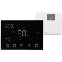 Termostato inteligente programable con pantalla táctil LED, compatible con Google Home, para calderas de gas.