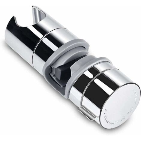 Pommeau de douche 18-25mm ABS réglable remplacement main douche barre tête curseur pince support Chrome (1/5)