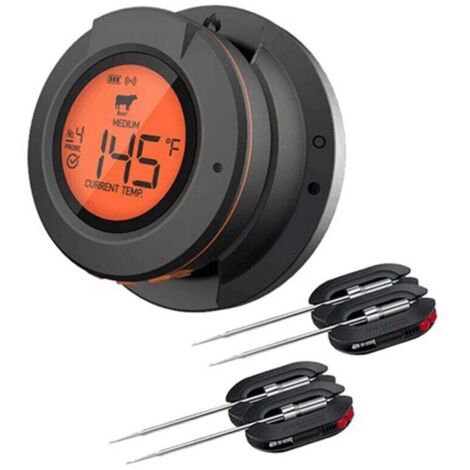 Thermomètre à Viande Bluetooth Sans Fil Intelligent pour Barbecue Charbon de Bois et Four (1/4)