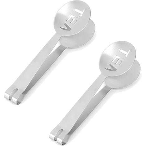3Pcs Pinces À Thé En Acier Inoxydable, Pince À Glaçons, Presse-Sachet De Thé Presse-Sachet De Thé Rond En Acier Inoxydable, Pour Candy Bar Mariage Cuisine Anniversaire Parties (1/5)