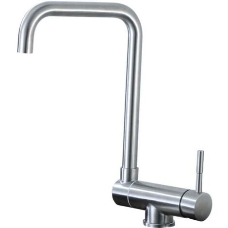Mitigeur Cuisine Rabattable Pivotant à 720°, Robinet Mitigeur Evier Acier Inox 304 à Eau Chaude et Froide pour Cuisine,335225mm (1/4)