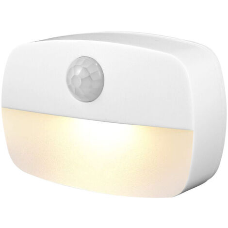 Détecteur de mouvement LED veilleuse alimentée par batterie, lampe murale de chambre à coucher, lumière intelligente (1/5)