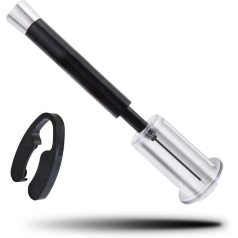 Tire-Bouchon, Noir Air Comprimé Tire-Bouchon, Bouteille Décapsuleur avec Coupe-Capsule, Convient à la Plupart des Bouteilles de Vin (1/5)