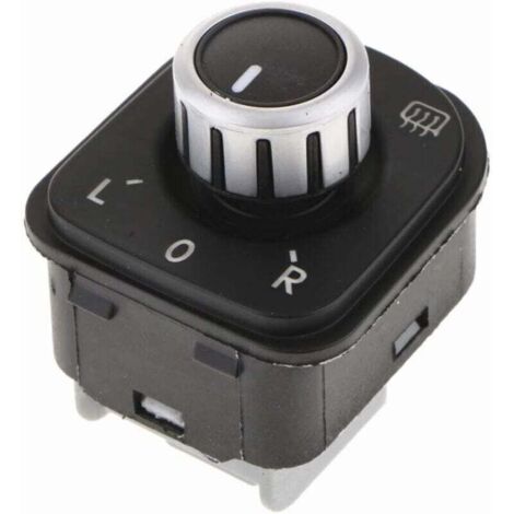 Bouton de commutateur de réglage du rétroviseur latéral chromé OEM 5ND959565B pour Jetta MK5 Golf MK5 MK6 Rabbit Eos Passat (1/4)