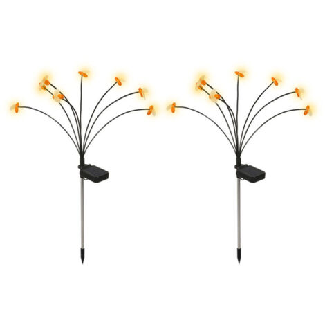 Lampe Solaire Exterieur, 2 Pièces Lampes Solaire de Jardin étanches Petite abeille avec 8 LEDs,IP65 Imperméable Lumière Solaire Exterieur Etanche (1/4)