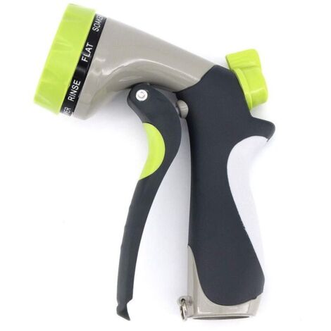 Pistolet de pulvérisation de tuyau d'arrosage pistolet à eau multifonctionnel en alliage de zinc à haute pression pour l'arrosage des plantes, le nettoyage, le lavage de voiture (1/5)