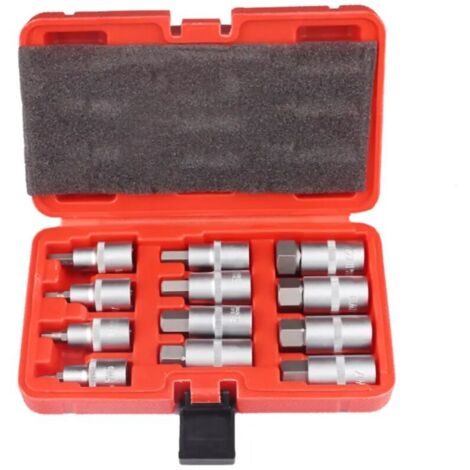 12pcs diverses spécifications douille de clé à cliquet multifonction en acier à outil ciseau (1/3)