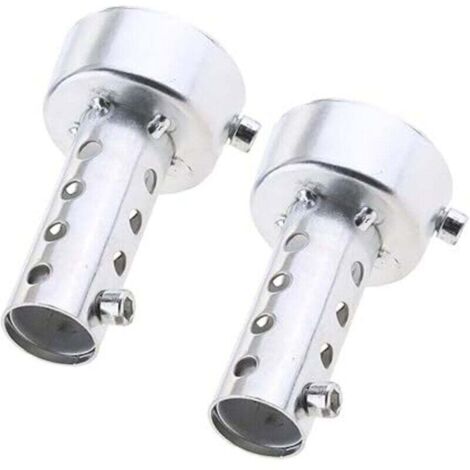 Paquet de 2 accessoires de moto tuyaux de silencieux d'échappement universels-48mm (argent) (1/4)