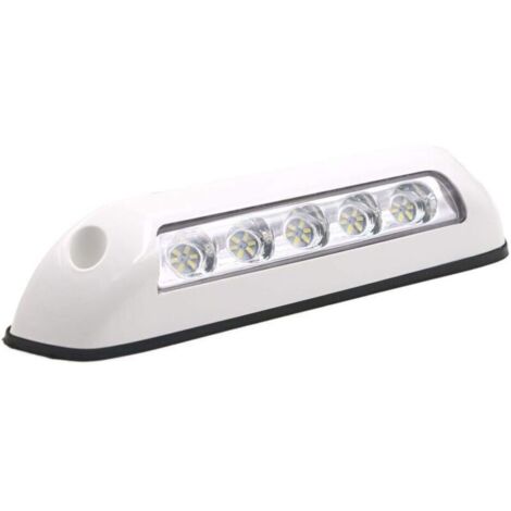 RV 12 V cc 2.6 W LED Auvent Lumières Bar Porche Lampe 6000 K Blanc pour e Bateau Marine Camions Motor-Home RV Camping (Coquille blanche) (1/5)