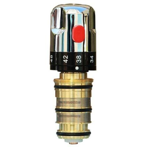 1 kit de réparation thermostatique pour robinet de baignoire et douche en laiton massif chromé (1/4)