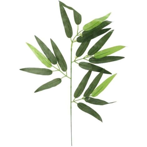 50 Feuilles Artificielles de Bambou Vert Décoration Plantes Fausses pour Intérieur Extérieur (1/4)