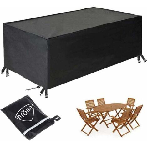 Housse Meubles de Jardin, Housse Table Exterieur, Anti-UV Oxford Robuste Bache Table et Chaise de Jardin Tissu Oxford 600D Housse de Protection pour Table, Meubles-213x132x74cm (1/3)
