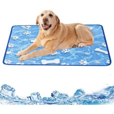 Kühlmatte für Hunde und Katzen, Hundebett, rutschfeste Kühlmatte für Haustiere, waschbare Selbstkühlmatte für Zuhause, 70 x 55 cm (1/4)