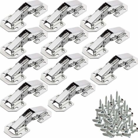12Pcs Charnires Porte Placard, Charniere Porte Cuisine, 90Charniere Meuble,Charnire Invisible, Faites Correspondre la vis , Convient aux portes D\'armoires,Portes d\'armoires de Bureau
