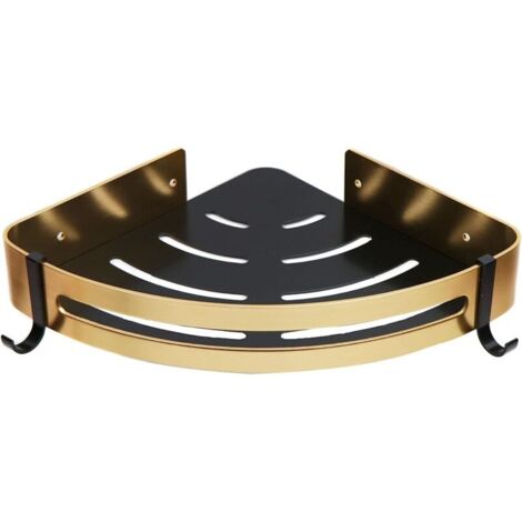 Étagère d'angle de douche avec autocollant pour accessoires de cuisine et de salle de bain - Aluminium Space (1/5)