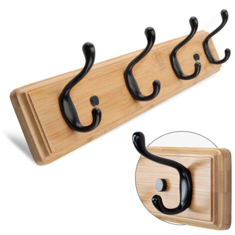 Porte-manteau mural 1 packs de cintres pour chapeaux et manteaux avec 4 crochets muraux pour l'organisation du mur (1/4)