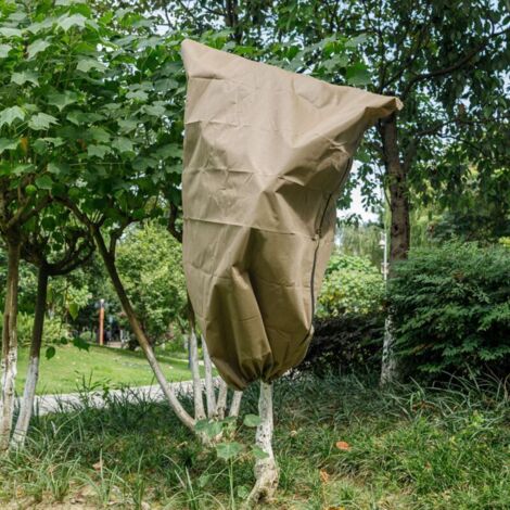 Lot de 4 Voile Hivernage Plante Exterieur, 100 X 80cm Housse Hivernage pour Plantes, Voile Dhivernage, Housse d’Hivernage Arbre, Housse hivernage Palmier Con Ajustable avec Cordon de Serrage (1/4)