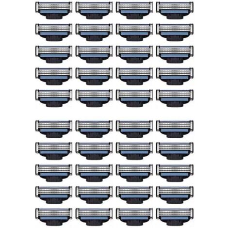 Recharges de Lames de Rasoir 40 Pièces Compatibles Mach 3 Manuelles (1/4)