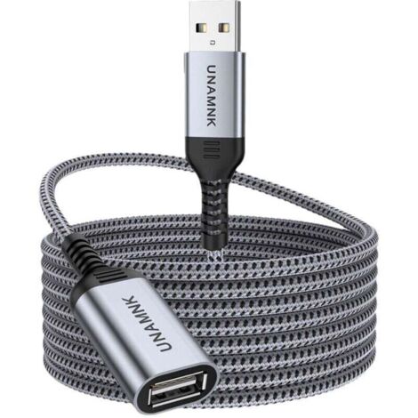 Lot de 1 câble d'extension USB2.0 de type A mâle vers femelle, matériau durable, transfert de données rapide, compatible avec imprimante, clavier USB, clé USB, disque dur (1/4)
