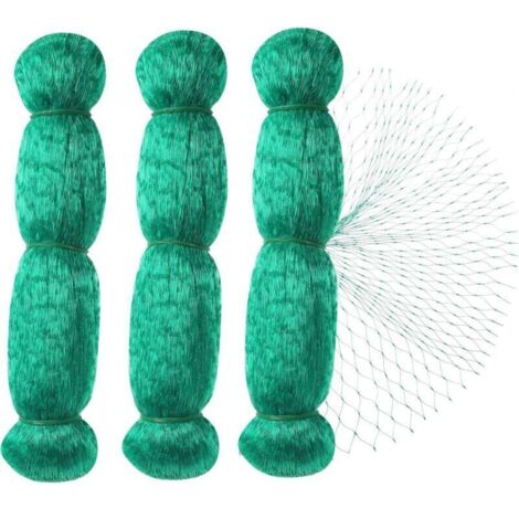 Filet Anti Oiseaux,3pcs 2 10m Vert Jardin Oiseau Filet de pour Plante Filet de Protection,Protéger Les Plantes, Les Fruits, Les Fleurs et Les légumes,Maille de 15 mm (1/4)