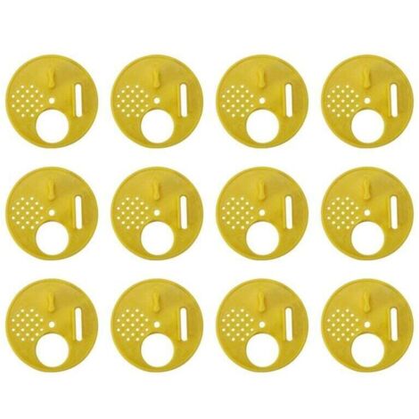 12 Pièces Disque 4 Positions en Plastique 6.8cm pour Apiculteur Apiculture Nucléi (1/4)