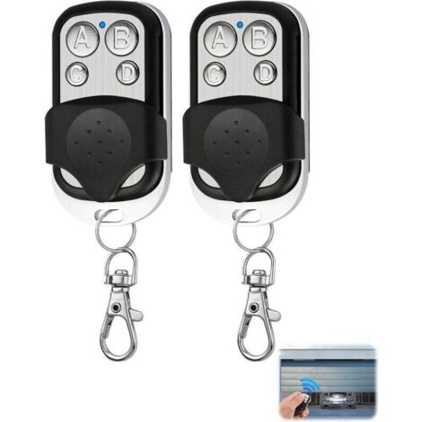2 Pièces Telecommande Universelle Portail, 433.92 MHz Rolling Code Fixe Bip Portail Automatique Universelle sans Fil Télécommandes Garage à 4 Boutons pour Porte de Garage et Voiture (1/4)