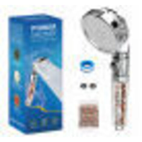 Pommeau de Douche Haute Pression Anti-Calcaire avec Filtre, 3 Modes de Massage Économiseur d'Eau, Universel pour Salle de Bain (1/4)