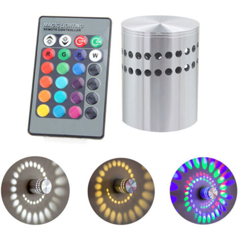 Applique Murale Interieur LED Effet Moderne 3W en Aluminium Lampe de Mur Decorative (RGB) (1/4)