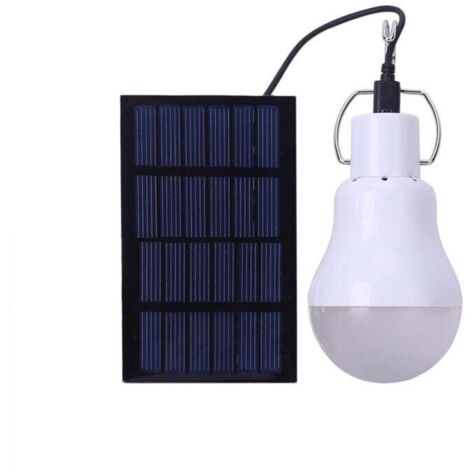 Lampe LED Solaire Extérieure à Suspendre Avec 3,45M Câble, Lanterne Solaire Portable Avec Panneau Solaire, Ampoule LED Solaire Recahrgeable pour Pêche, Camping, Urgences, Jardin,1PCS (1/4)