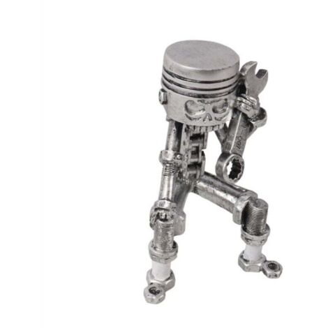 Figurine de crâne d'homme à piston faite à la main, décoration de bureau, ornement-B (1/4)