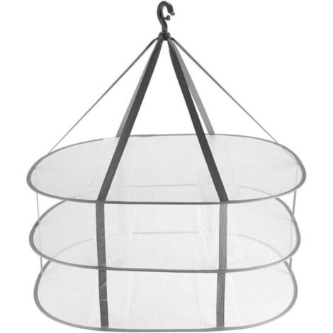 Séchoir à Vêtements Suspendu 3 Niveaux Pliable Support pour Étendoir à Linge (1/4)