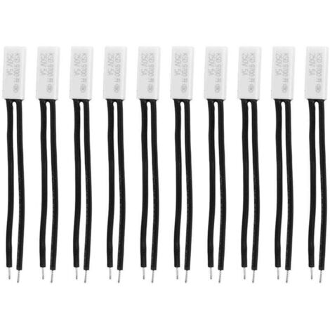 10PCS KSD9700 Normalement Ouvert Commutateur De Commande De Température Thermo-Protecteur Détecteur De Sonde En Plastique Ksd9700 Température Module De Commande De Contrôle Commutateur(45℃) (1/4)