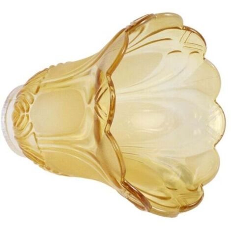 Abat-Jour en Verre Dépoli Transparent pour Ventilateur de Plafond (1/4)