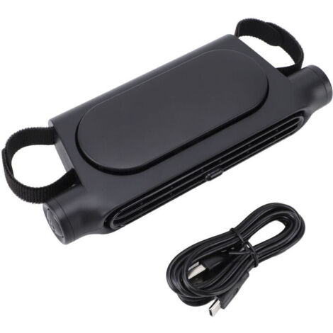 Ventilateur de refroidissement USB pour siège de voiture, multifonction, efficace, faible bruit, sécurité, sans lame, appui-tête pour siège arrière, Turbo puissant, noir A (1/4)