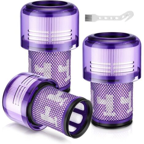 Pack de 3 filtres HEPA lavables pour Dyson V12 Detect Slim Absolute - Accessoires de remplacement 971517-01 (1/4)