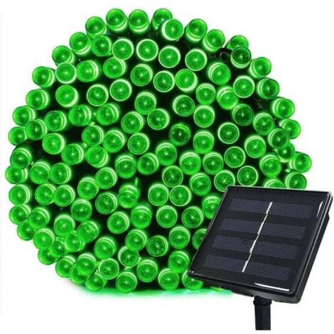 6.5M Guirlande Solaire 30 LED 8 Jeux de Lumière Guirlande Lumineuse Idéal pour la Décoration de Jardin Gazebo Patio Cour Clôture Extérieur (Vert) (1/4)