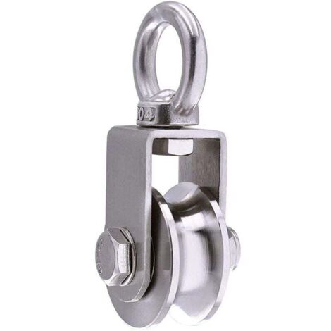 Poulie Levage 500kg - 2 Roulements - 48mm - Inox 304 - Usage avec Câbles (1/4)