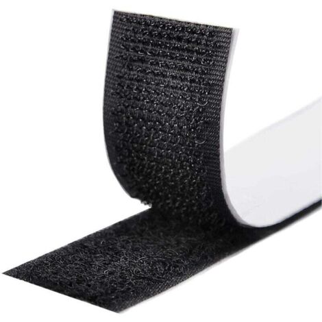 Rubans Adhésifs 20mm 8 Mètre, Scratch Autocollant Double Face, Bande Agrippantes Adhésives, Hook Loop Bande pour Tous Les Types D'installations Cadre Photo (Noir) (1/4)