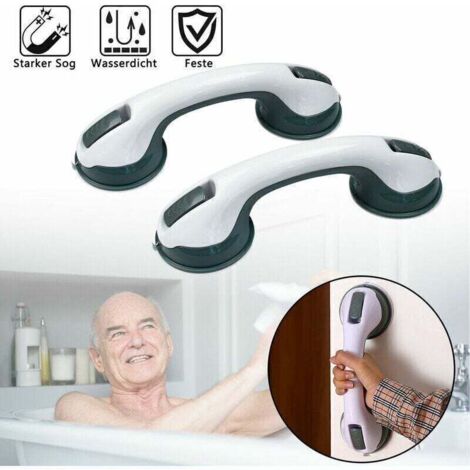 Barre de maintien,2 x poignée de bain poignée de douche barre d'appui de bain poignée d'aspiration ventouse salle de bain (1/4)