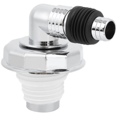 Joint de Drain de Sol pour Machine à Laver Joint en PVC chromé Connecteur de Drain de SolLe Joint de Drain de Sol Doit être Compatible avec les Drains et le Lavage (Coude pour (1/4)