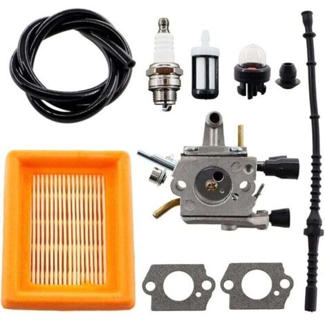 Carburateur avec filtre à air, bougie d'allumage, tuyau de carburant pour débroussailleuse Stihl FS400 FS450 FS480 FS120 FS200 FS250 FS300 FS350 HT250 Zama C1Q-S162 (1/4)