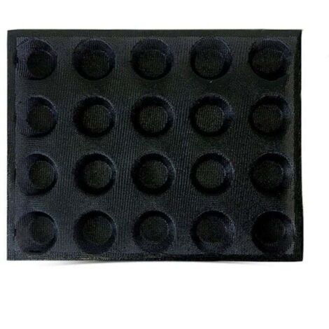 Moule en Silicone à 20 Trous pour Mini Pizzas Hamburgers et Pains Antiadhésif (1/4)