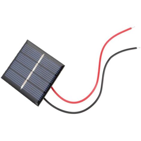 Lot de 2 Mini Panneaux Solaires Polycristallins Panneau solaire photovoltaïque pour Accueil Bricolage, projets scientifiques,Jouets, Chargeur de Batterie, 0,36W 2V (1/4)