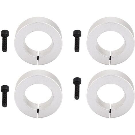 4pcs Collier D'arbre Fendu en Aluminium 1in / 25mm Collier de Verrouillage D'arbre pour Portes de Garage de Tracteur de Pelouse (1/4)