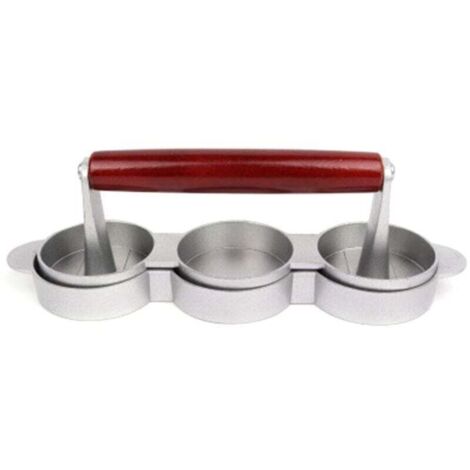 Mini Hamburger Presses Antiadhésive 3 Fente Petits Burger Galettes Presse Triple Boeuf Maker Moule Machine Viande Cuisine (1/4)