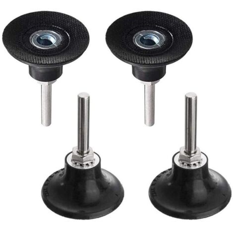 4Pcs Plateaux de Polissage 50mm Disc Pad Support de Disque Abrasif de Ponçage Mandrin Polissage avec Tige de 1/4 '' Porte-Disque Rondes à Verrouillage Changement Rapide pour Outil Rotatif (1/4)