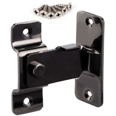 Verrou de porte à angle droit 90 degrés de grange coulissante en acier inoxydable, loquet de porte coulissante à rabat, Verrou de sécurité pour porte fenêtre armoire à vin jardin (1/4)