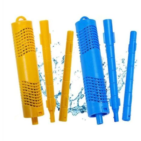 Lot de 2 cartouches de bâtonnets minéraux pour spa, pour filtre de bassin à poissons de piscine, durée de vie de 4 mois, bleu et jaune (1/4)