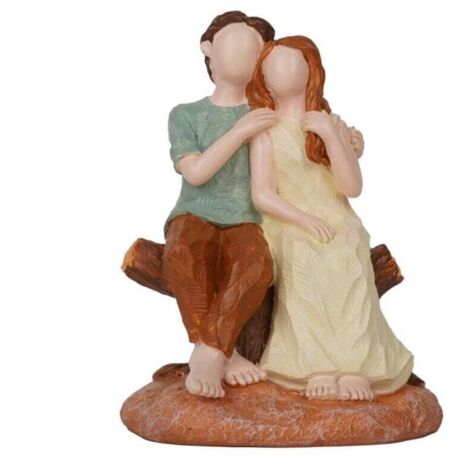 Statue de couple amoureux de la Saint-Valentin, ornements romantiques en résine (1/4)