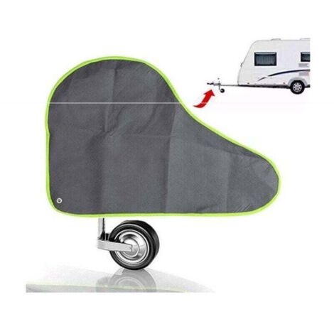 Gris Housse de Timon remorques, Housse de Protection pour caravanes et remorques Attelage Universelle Couverture de remorquage Housse pour Tête d'attelage de Caravane Remorque (1/4)